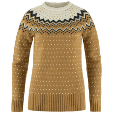 Svetr Fjällräven Övik Knit Sweater Women Buckwheat Brown-Chalk White