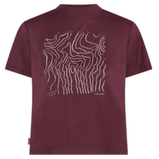 Triko krátký rukáv Icebreaker Merino 150 Tech Lite SS Crop Tee Great Heights Women DK BERRY
