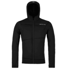Bunda Ortovox FLEECE LIGHT HOODY MEN 90201 black raven
