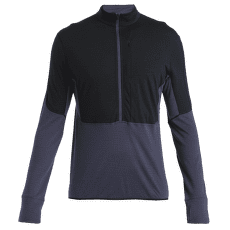 Mikina Icebreaker Merino 200 Realfleece™ Descender LS Half Zip Men BLACK/GRAPHITE/CB