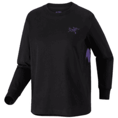 Triko dlouhý rukáv Arcteryx Kragg Cotton Since 1989 Crew LS Women Black / Violectric