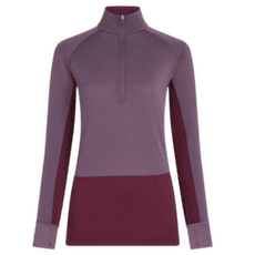 Triko dlouhý rukáv Icebreaker Merino 200 ZoneKnit™ LS Half Zip Women DK BERRY/GREY PLUM/CB
