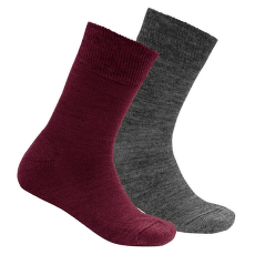 Ponožky Devold Daily Merino Medium Sock 2pk Kid 740A BEETROOT MIX