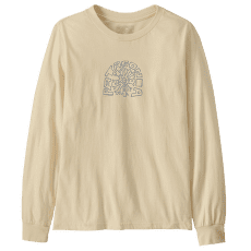 Triko dlouhý rukáv Patagonia Long-Sleeved Graphic T-Shirt Kids Skisel: Undyed Natural
