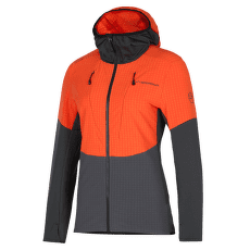 Mikina La Sportiva SESSION TECH HOODY Women Carbon/Cherry Tomato