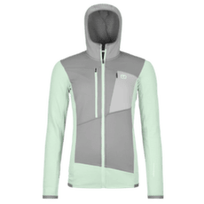 Bunda Ortovox FLEECE GRID HOODY WOMEN 63401 green acid