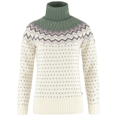 Svetr Fjällräven Övik Knit Roller Neck Women Chalk White-Patina Green