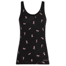 Tílko Icebreaker Merino 150 Siren Tank Snow Day women BLACK/ACID PINK/AOP