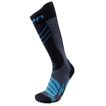 Podkolenky UYN Ski Comfort Fit Men Medium Grey Melange/Azure
