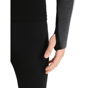 Triko dlouhý rukáv Icebreaker 200 ZoneKnit LS Crewe Men JET HTHR/BLACK/METRO HTHR/CB