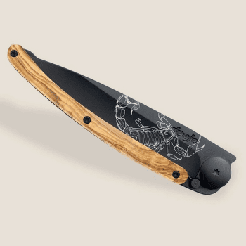 Nůž Deejo Tattoo Black 37g, Olive Wood, Scorpio