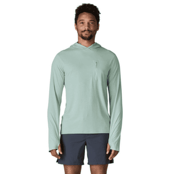 Triko dlouhý rukáv Patagonia Cap Cool Sun Hoody Men Thermal Blue - Thin Ice X-Dye