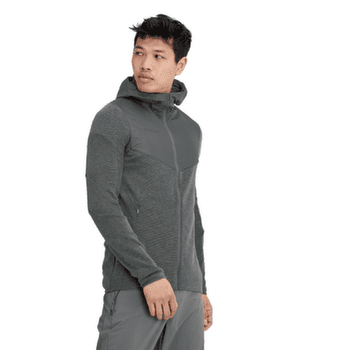 Mikina Mammut Alvra ML Hooded Jacket Men titanium melange-titanium 00409