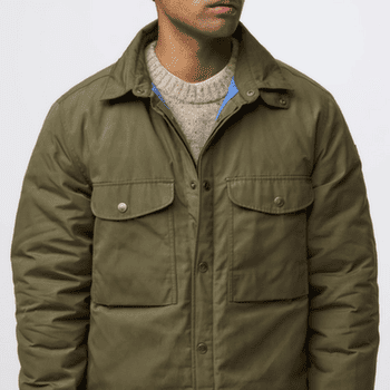 Bunda Fjällräven Övik Down Shirt Jacket Men Wood Brown