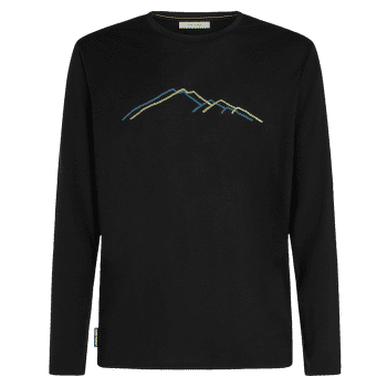 Triko dlouhý rukáv Icebreaker Merino 150 Tech Lite LS Tee Rainer Ridge Men BLACK