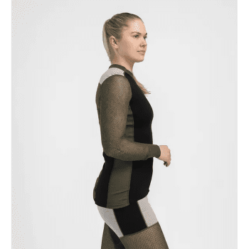 Triko dlouhý rukáv Aclima WoolNet Hiking Crew Neck Women Fudge / Dill / Olive Night