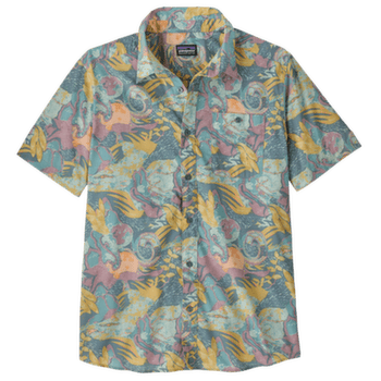 Košile krátký rukáv Patagonia Go To Shirt Men Moon Tripper: Blue Sage