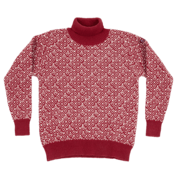 Svetr Devold Svalbard Refined High Neck 207A HINDBERRY/OFFWHITE
