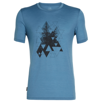 Triko krátký rukáv Icebreaker Tech Lite SS Crewe Evergreen Geo Men Thunder IBANS_1893