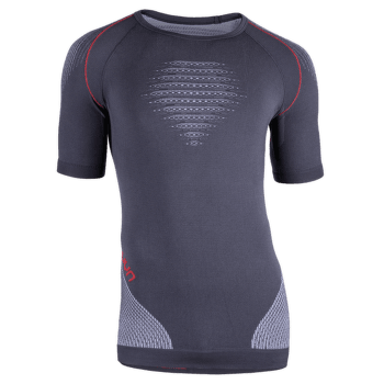Triko krátký rukáv UYN Evolutyon UW Shirt LS Men Charcoal/White/Red