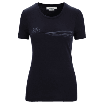 Triko krátký rukáv Icebreaker Tech Lite II SS Tee Cadence Paths Women Midnight Navy
