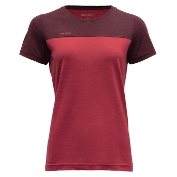 Triko krátký rukáv Devold Norang Tee Women 744B PORT/BEAUTY