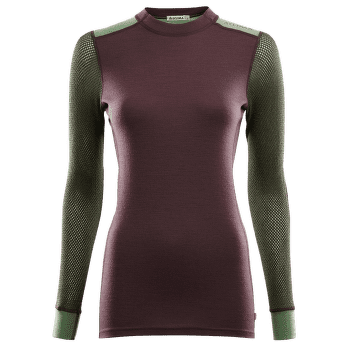 Triko dlouhý rukáv Aclima WoolNet Hiking Crew Neck Women Fudge / Dill / Olive Night