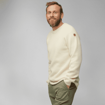Svetr Fjällräven Övik Rib Sweater Men Chalk White