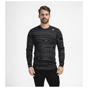 Triko dlouhý rukáv Aclima WarmWool Crew Neck Man Black Motion
