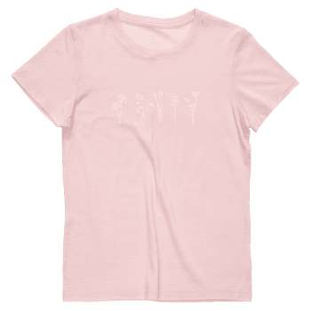 Triko krátký rukáv Devold Classic Flowers Tee Women 150A CHALK PINK