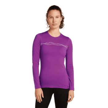 Triko dlouhý rukáv Icebreaker Merino 200 Oasis LS Crewe Mountain Pulse Women PASSION