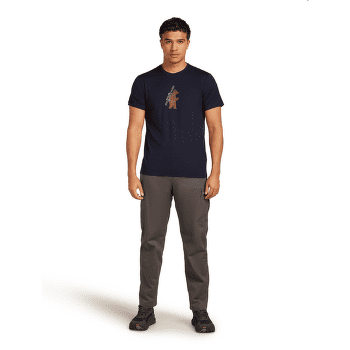 Triko krátký rukáv Icebreaker Merino 150 Tech Lite SS Tee Bear Tour Men OBSIDIAN