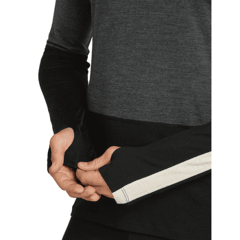 Triko dlouhý rukáv Icebreaker Merino 200 Oasis+ LS Crewe Men BLACK/JET HTHR/UNDYED/CB