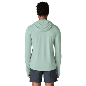 Triko dlouhý rukáv Patagonia Cap Cool Sun Hoody Men Thermal Blue - Thin Ice X-Dye