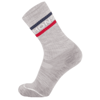 Ponožky Mons Royale Signature Crew Sock College Grey