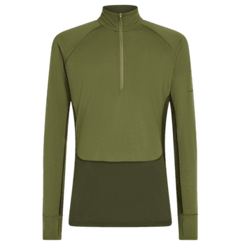 Triko dlouhý rukáv Icebreaker Merino 200 ZoneKnit™ LS Half Zip Men DK LODEN/SPHAGNUM/CB