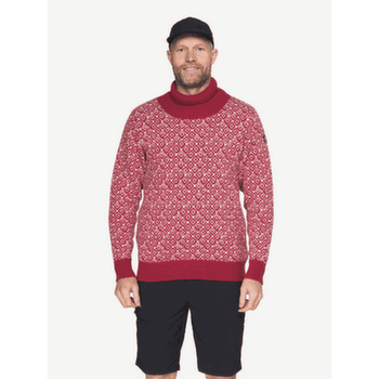 Svetr Devold Svalbard Refined High Neck 207A HINDBERRY/OFFWHITE