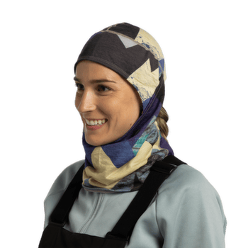 Kukla Buff MERINO MW HINGED BALACLAVA KANS MULTI