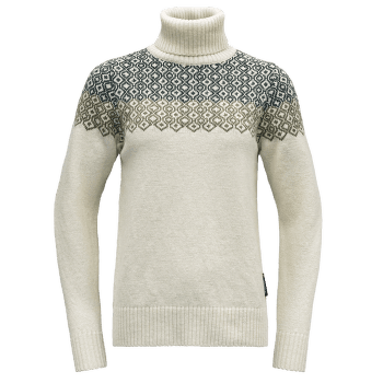Svetr Devold Syvde Wool High Neck Women 000A OFFWHITE
