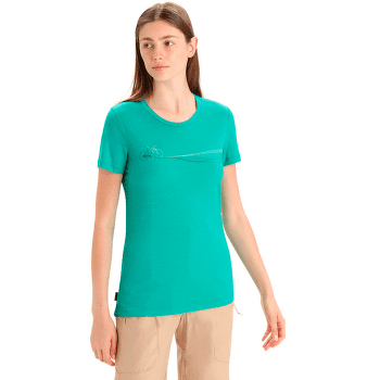 Triko krátký rukáv Icebreaker Tech Lite II SS Tee Cadence Paths Women Midnight Navy