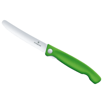 Nůž Victorinox Swiss Classic Foldable Paring knife, wavy Green