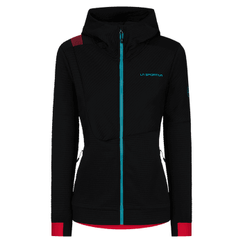 Mikina La Sportiva MOOD HOODY Women Black/Hibiscus