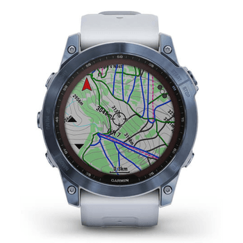 Hodinky Garmin fenix 7X Sapphire Solar, Mineral Blue Tiw/Whitestone EMEA