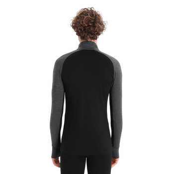 Pulover (3/4 Zapínání) Icebreaker 260 ZoneKnit LS Half Zip Men JET HTHR/BLACK/METRO HTHR/CB