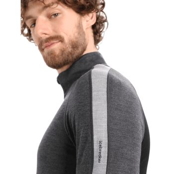 Pulover (3/4 Zapínání) Icebreaker 260 ZoneKnit LS Half Zip Men JET HTHR/BLACK/METRO HTHR/CB
