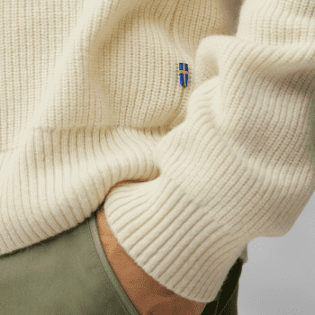 Svetr Fjällräven Övik Rib Sweater Men Chalk White