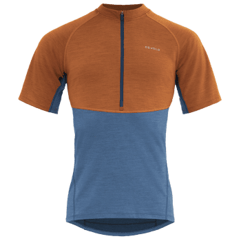 Triko krátký rukáv Devold Standal Merino Tee Zip Neck Men 258A Blue