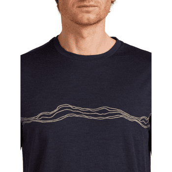 Triko krátký rukáv Icebreaker Merino 150 Tech Lite SS Tee Mountain Pulse Men Midnight Navy