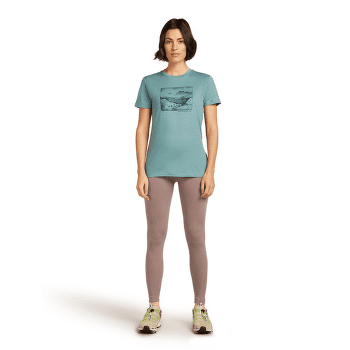 Triko krátký rukáv Icebreaker Merino 150 Tech Lite SS Tee Sunrise Summit Women OBSIDIAN