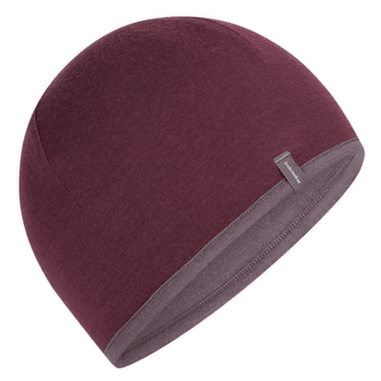Čepice Icebreaker Pocket Hat (IBM200) DK BERRY/GREY PLUM